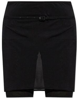 Courreges Skort With Belt - Black