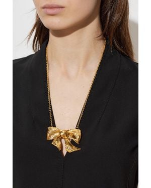 Moschino Necklace With A Bow - Black