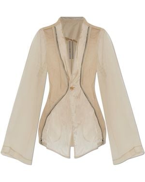 Rick Owens Transparent Jacket 'Stag' - Natural
