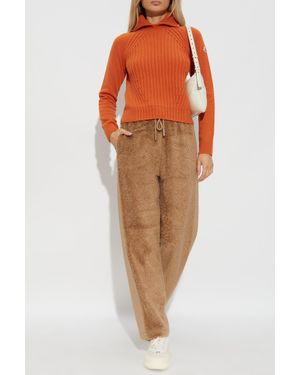 Moncler Sweater With Collar - Orange