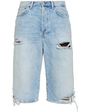 Acne Studios Vintage-Effect Shorts - Blue