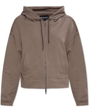 Emporio Armani Sweatshirt With Logo - Brown