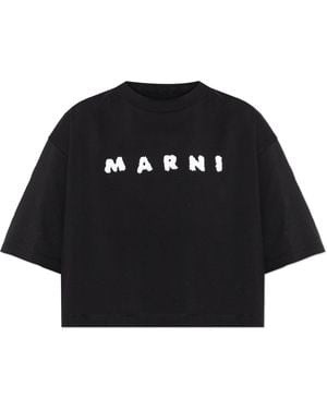 Marni T-Shirt With Logo - Black