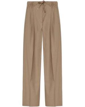 Moncler Creased Trousers - Natural