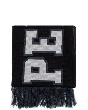 A Bathing Ape Scarf With Logo - Black