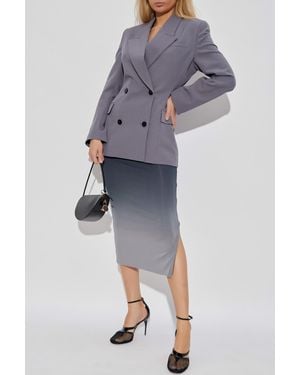 Alaïa Skirt With Side Zipper - Blue
