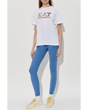 EA7 Training Leggings With Logo - Blue