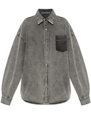 Alexander Wang Oversize Denim Shirt - Grey
