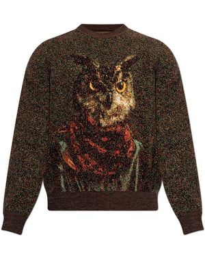 Etro Jumper With Animal Motif - Brown