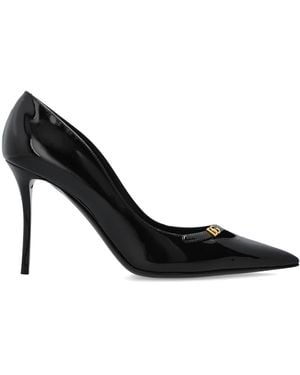Dolce & Gabbana Leather High-Heeled Pumps - Black