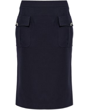 McQueen Wool Skirt - Blue