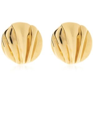 Chloé 'Pleats' Clip-On Earrings - Metallic