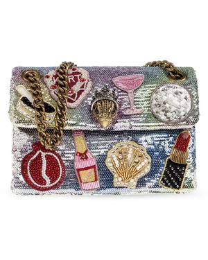 Kurt Geiger Shoulder Bag "Sequin Mini Kensington" - Grey