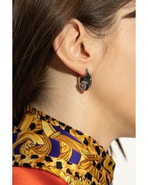 Versace Earrings With Logo - Metallic