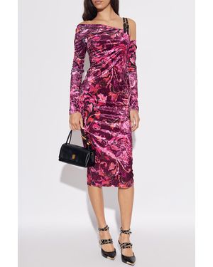 Versace Jeans Couture Dress With Pattern - Red