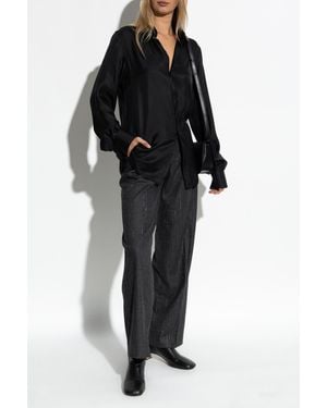 Zadig & Voltaire Creased Pants With Lurex Thread - Black