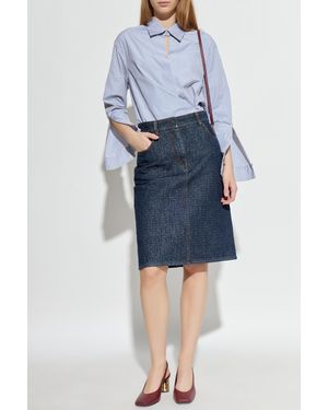 Fendi Shirt With A Striped Pattern - Blue