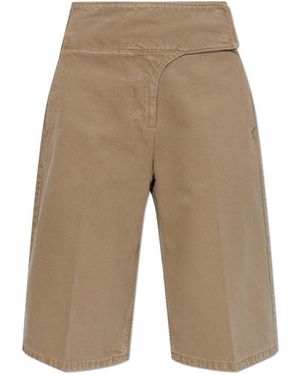 Ami Paris Loose-Fit Denim Shorts - Natural