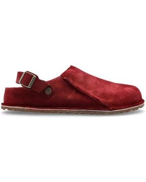 Birkenstock "Lutry Premium Suede" Suede Shoes - Red
