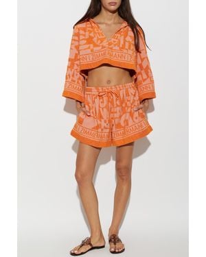 Zimmermann 'Solstice' Terry Cotton Top - Orange