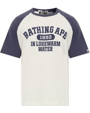 A Bathing Ape T-Shirt With Logo - Blue