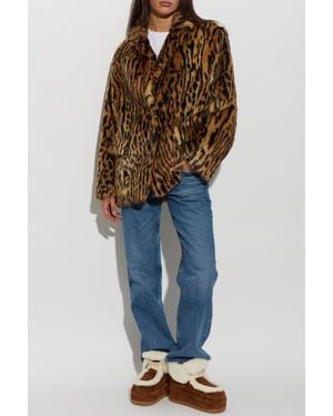 Stand Studio Faux Fur Coat 'Emmie' - Blue