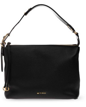 Etro Leather Bag 'Hobo M' - Black