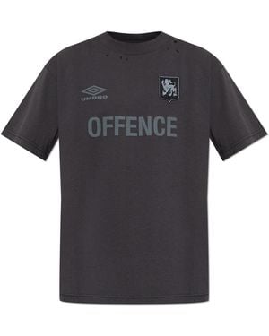 Umbro T-Shirt With A Vintage Effect - Black