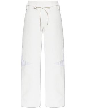 Tory Burch Trousers Made Of Combined Materials - White