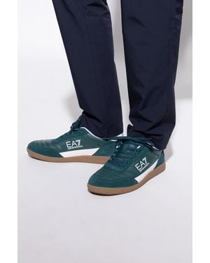 EA7 Sports Shoes With Logo - Blue