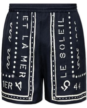 Balmain Printed Shorts - Blue
