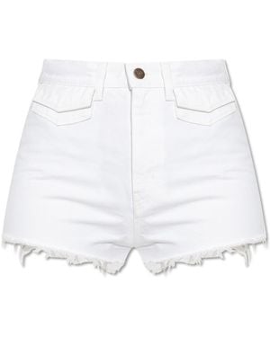Chloé Denim Shorts With A 'Vintage' Effect - White