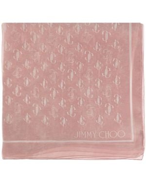 Jimmy Choo Silk Scarf - Pink