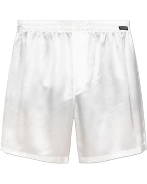 Dolce & Gabbana Silk Lingerie Shorts - White