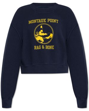 Rag & Bone Sweatshirt With Print - Blue