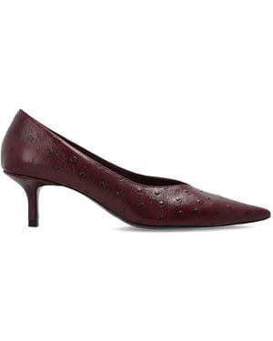 Black Suede Studio Heeled Shoes 'Briar' - Brown