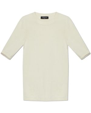 Fabiana Filippi Top With Lurex Thread On The Sleeves - White