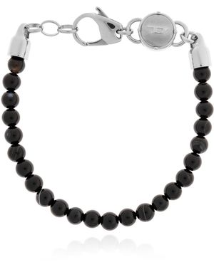 DIESEL Bracelet With Stones - Black