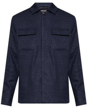 Eleventy Shirt With Pockets - Blue