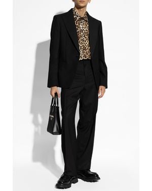 Moschino Blazer With Closed Lapels - Black
