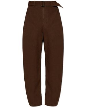 Lemaire Jeans With Belt - Brown