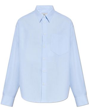 Ami Paris Shirt With Logo - Blue