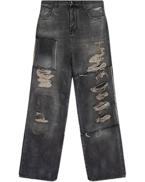 Amiri Jeans With Logo - Grey