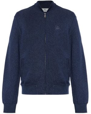 Etro Sweatshirt With Embroidered Logo - Blue
