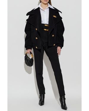 Balmain Pants With A Decorative Belt - Black