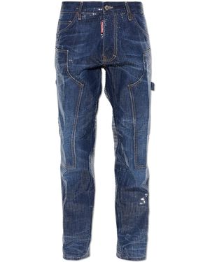 DSquared² 'Teddy' Jeans With Sewn-In Sequins - Blue