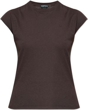 Tom Ford Cotton T-Shirt - Brown
