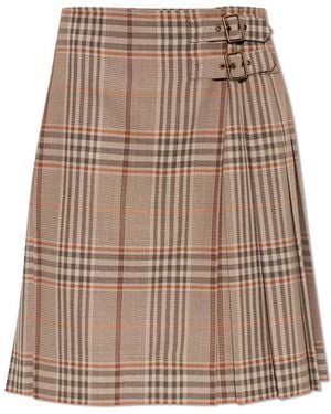 Burberry Wool Skirt 'Odessa' - Natural