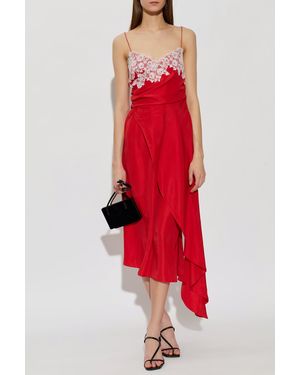 Moschino Asymmetrical Strappy Dress - Red