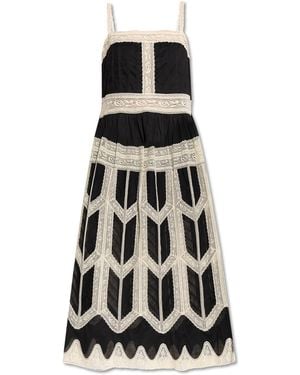 Zimmermann Dress With Lace Inserts - White